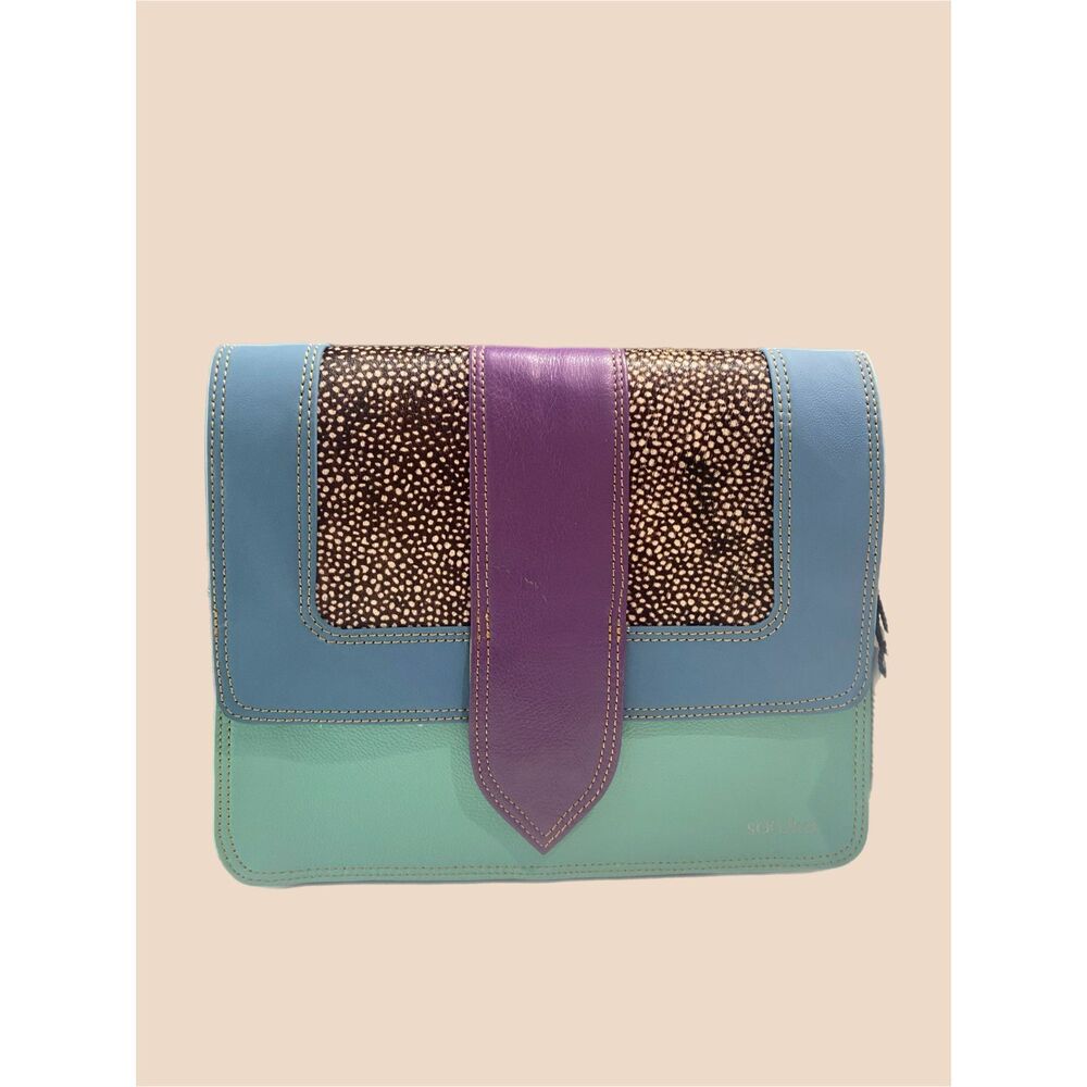 Soruka Recycled Leather "Ivy" Crossbody Bag, NWT
